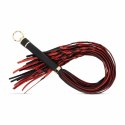 Fetish Collection Flogger 64 cm czerwono-czarny z rączką PU