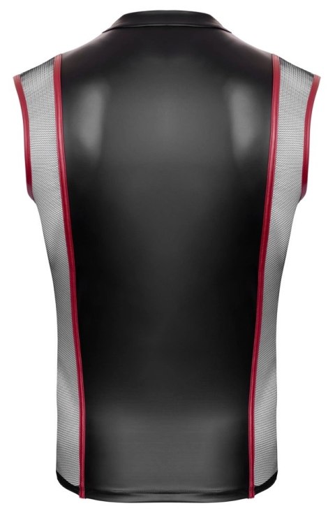 NEK Koszulka Bez Rękawow XL Czarna z Czerwonymi Wstawkami i Zamkiem
