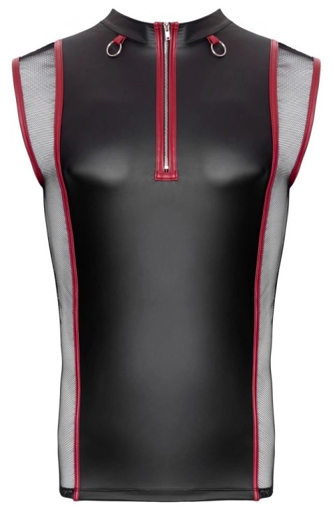 NEK Koszulka bez rękawow L czarna z czerwonymi wstawkami i suwakiem