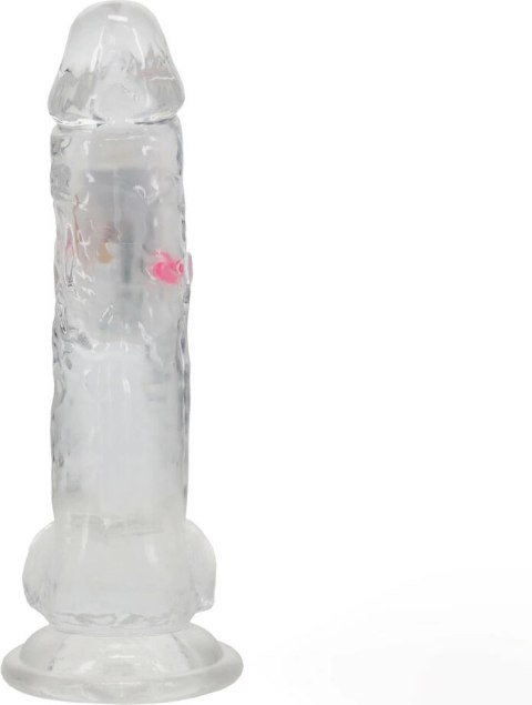 RealRock LED Wibrujący Model Anatomiczny z Przyssawką 20 cm Transparentny