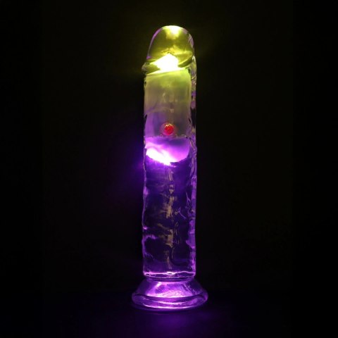 RealRock LED Wibrujący Model Prosty 18 cm Transparentny
