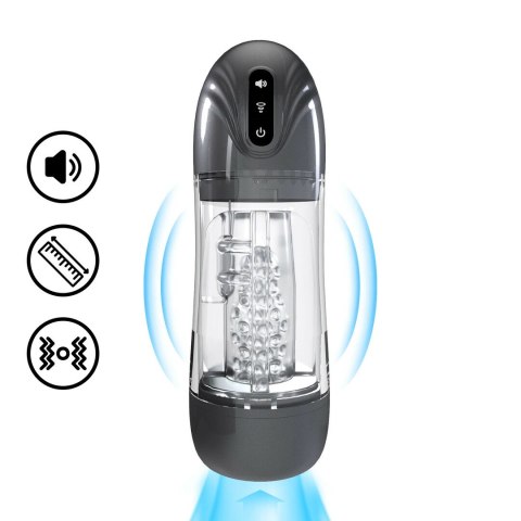 Shots SonicPull Gun Metal - System prożniowy z wibracjami i dźwiękiem