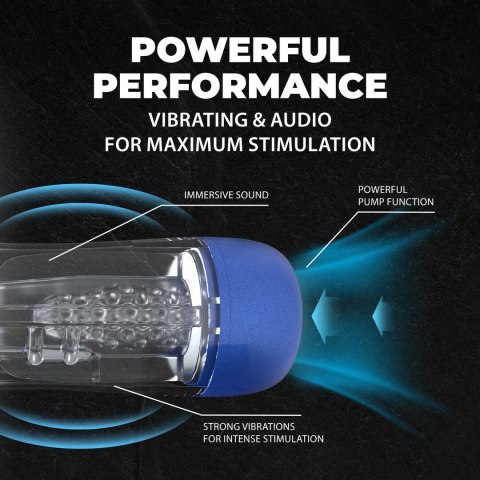 SonicPull Pompa Intymna Z Funkcją Ssania i Wibracji Metallic Blue