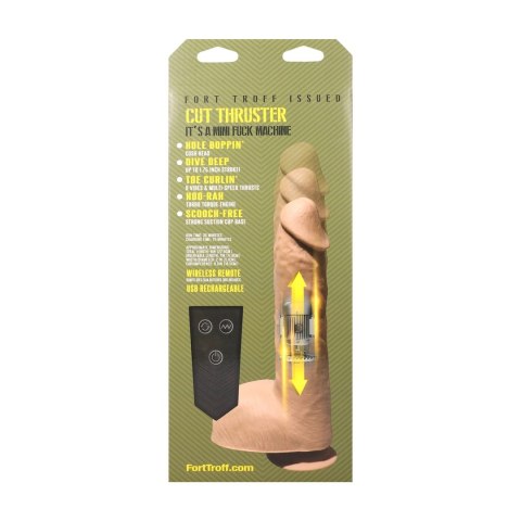 Boneyard Cut Thruster Vanilla - urządzenie intymne z funkcją ruchu i wibracji