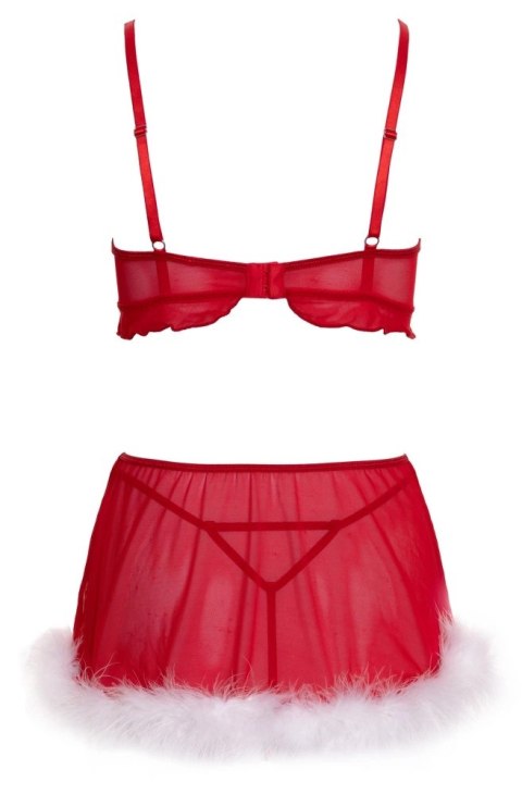 Cottelli Lingerie X-Mas Komplet Bielizny 3-częściowy S/M Czerwony
