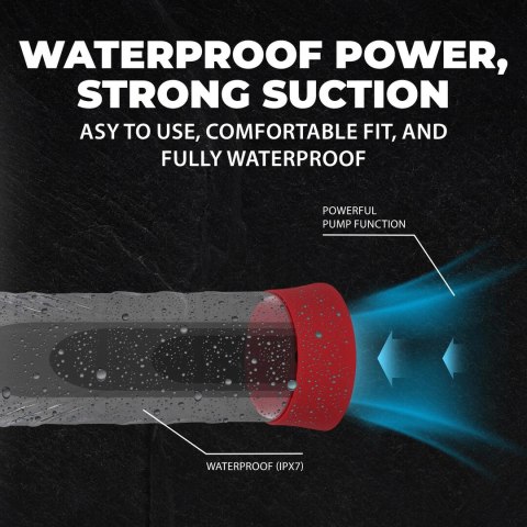 CyberPulse Automatyczna Pompa Wodoodporna Metaliczna Czerwień 13 Trybow