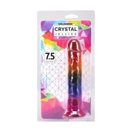 Doc Johnson Crystal Jellies Arcoiris 19,7 cm elastyczny model kolorowy