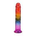 Doc Johnson Crystal Jellies Arcoiris model 21,6 cm, elastyczny, kolorowy