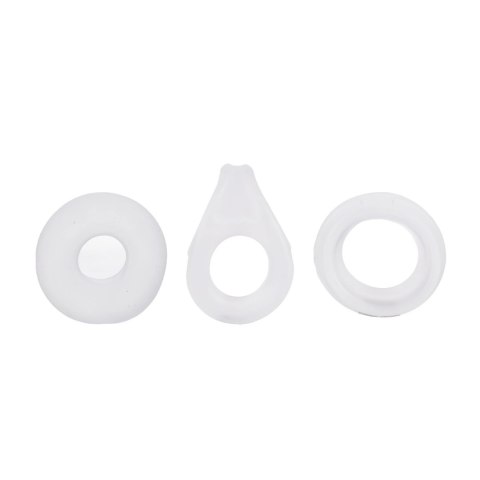 Doc Johnson Raw Set - Zestaw 3 pierścieni z elastycznego silikonu, transparentne