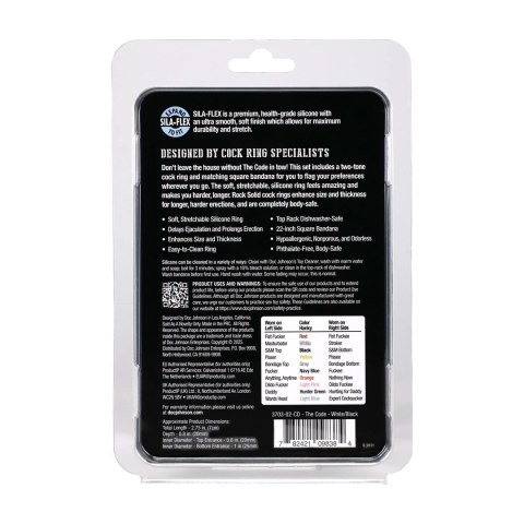 The Code silikonowy pierścień anatomiczny z bandaną biały