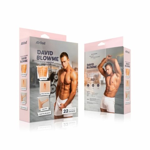 AirDoll David Model 22 cm - Anatomiczna dmuchana figura męska