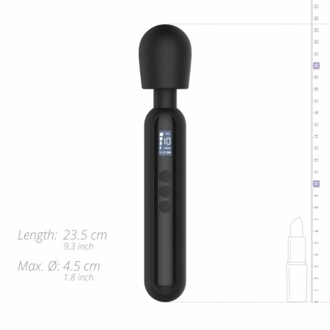 BLAQ Digital Wand Black - precyzyjny masażer z wyświetlaczem LCD