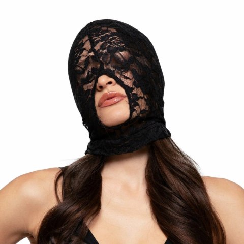 Bedroom Fantasies Mask Lace Black - Model z Otworem na Usta