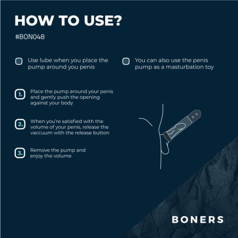 Boners Automatic Power Pump z funkcją maszyny intymnej, przezroczysta