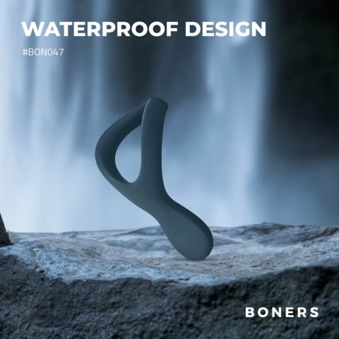 Boners Pierścień Intymny Silikonowy Elastyczny Czarny Uniwersalny