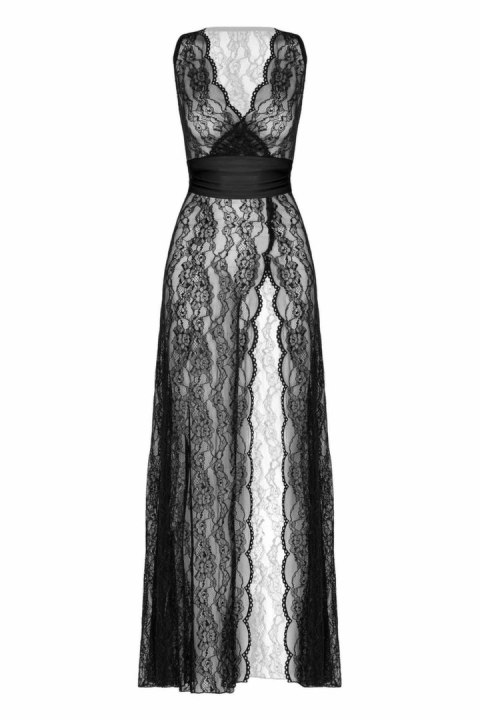 Daring Intimates Lace Dress Beautiful Nightmare czarna, długa, z paskiem