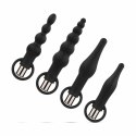 EasyToys Zestaw 4 Wkładek Anatomicznych z Wibratorem USB Czarny