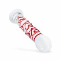 Gildo Szklany model G-Spot/Prostate z sercami - transparentny czerwony