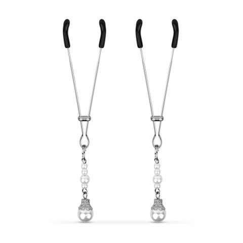 Rimba Srebrne klamry z perłami - regulowany system ozdobny