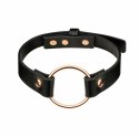 Rosy Gold Choker Black - stylowy czarny naszyjnik z metalowym kołkiem