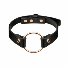 Rosy Gold Choker Black - stylowy czarny naszyjnik z metalowym kołkiem