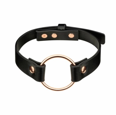 Rosy Gold Choker Black - stylowy czarny naszyjnik z metalowym kołkiem