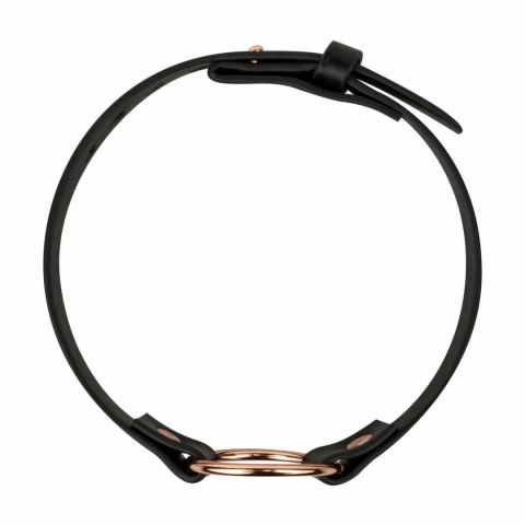 Rosy Gold Choker Black - stylowy czarny naszyjnik z metalowym kołkiem