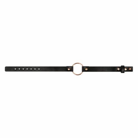 Rosy Gold Choker Black - stylowy czarny naszyjnik z metalowym kołkiem