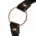 Rosy Gold Choker Black - stylowy czarny naszyjnik z metalowym kołkiem