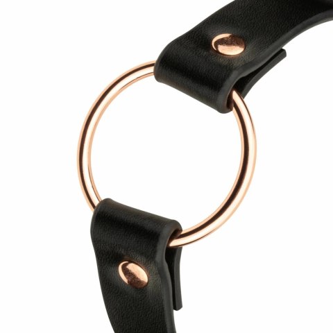 Rosy Gold Choker Black - stylowy czarny naszyjnik z metalowym kołkiem