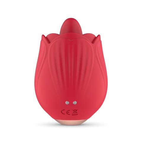 Teazers Rose Model - Wibrujący Symulator z Funkcją Licking, Czerwony
