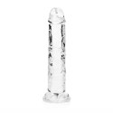 RealRock CRYSTAL CLEAR - Model z przyssawką 14,5 cm, transparentny