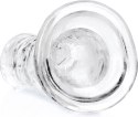 RealRock CRYSTAL CLEAR - Model z przyssawką 14,5 cm, transparentny