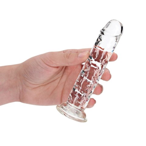 RealRock CRYSTAL CLEAR - Model z przyssawką 14,5 cm, transparentny