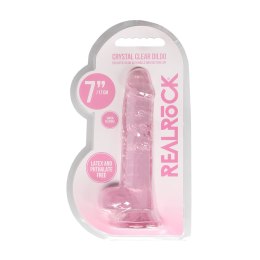 RealRock Crystal Clear 19 cm - anatomiczny model z przyssawką