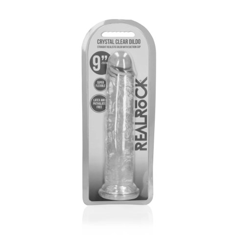 RealRock Crystal Clear 23 cm - Model z Przyssawką, Transparentny