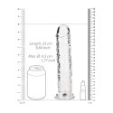 RealRock Crystal Clear 23 cm - Model z Przyssawką, Transparentny