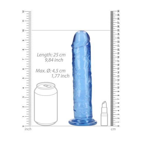 RealRock Crystal Clear 23 cm - model z przyssawką, przezroczysty