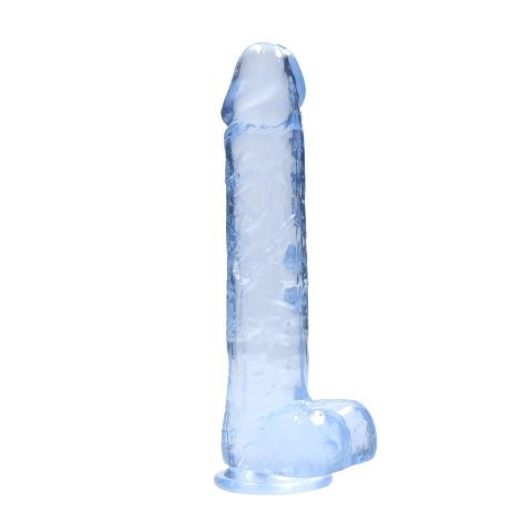 RealRock Crystal Clear 25 cm Transparentny Model z Przyssawką i Anatomiczną Bazą