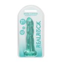RealRock Crystal Clear Karbowane 17 cm - model intymny z przyssawką
