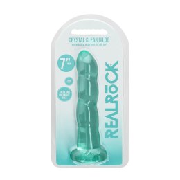 RealRock Crystal Clear Karbowane 17 cm - model intymny z przyssawką