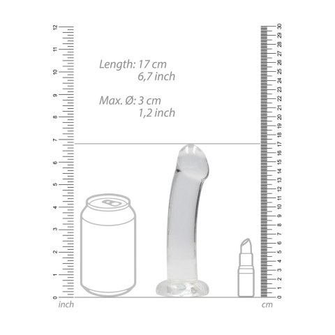 RealRock Crystal Clear Model 17 cm z przyssawką - transparentny