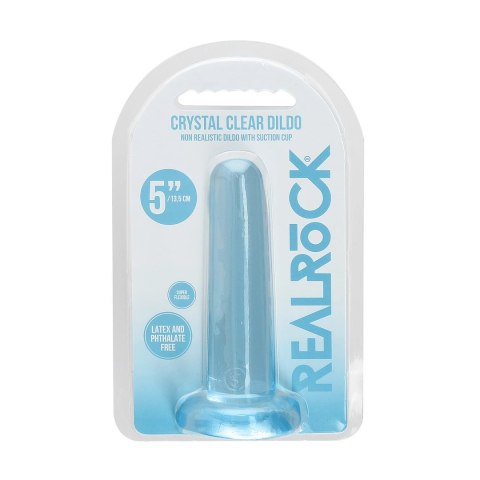 RealRock Crystal Clear Prosty model z przyssawką 13,5 cm transparentny