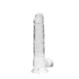 RealRock Crystal Clear model 21 cm z anatomiczną podstawą, przezroczysty