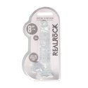 RealRock Crystal Clear model 21 cm z anatomiczną podstawą, przezroczysty