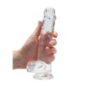 RealRock Crystal Clear model 21 cm z anatomiczną podstawą, przezroczysty