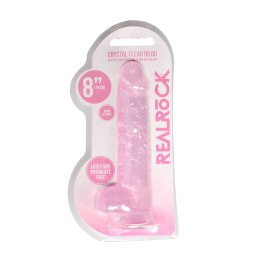RealRock Crystal Clear model 21 cm z anatomicznymi kulkami i przyssawką
