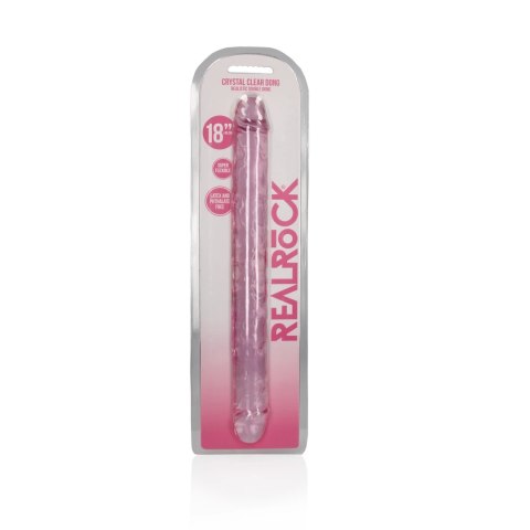 RealRock Crystal Clear model podwojny 45 cm - transparentny