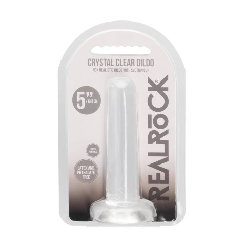 RealRock Crystal Clear model z przyssawką 13,5 cm - transparentny