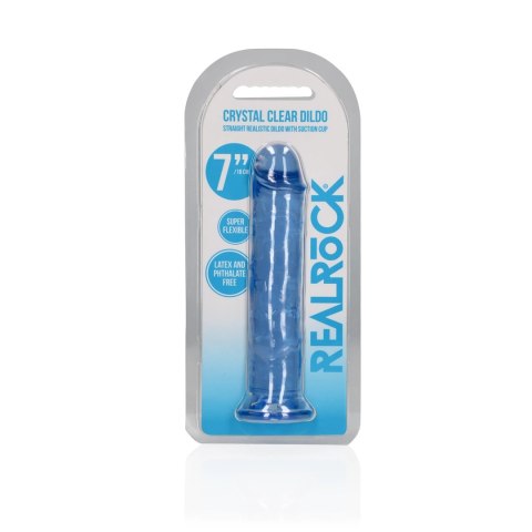 RealRock Crystal Clear model z przyssawką 18 cm przezroczysty